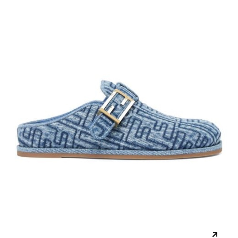 Fendi Denim Mules - Picture 2 of 13